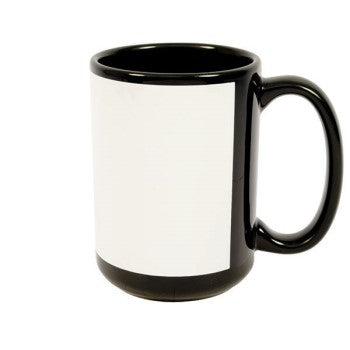 Black ceramic mug 15oz